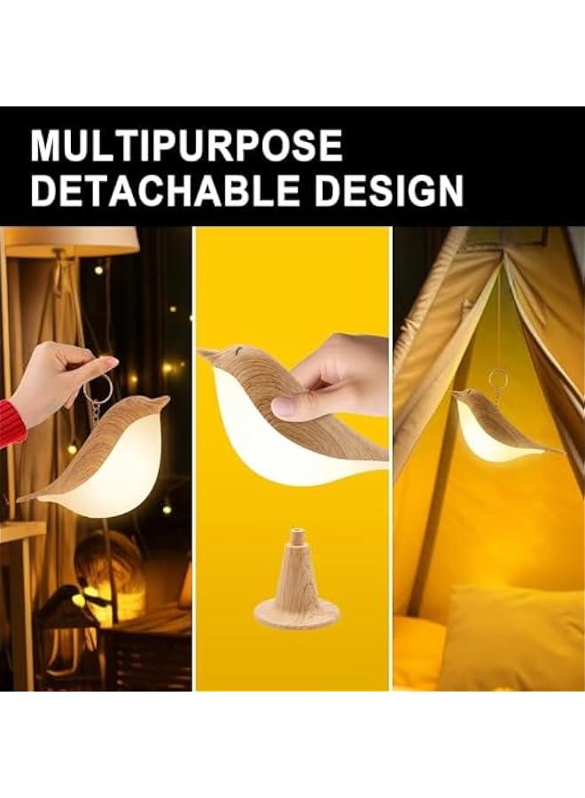 MOXO Cordless Bird Lamp Bedside Table Lam Bird Table Lamp with 3 Color Temperature Dimmer and Touch Sensor USB Rechargered Desk Lamp for Bedroom Office College Dorm Room. - Image 3