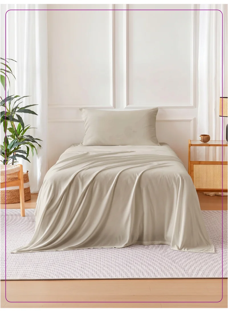 Donetella 3-Piece Twin Bed Sheet Set – Fits 120×200+30 cm – Ultra Soft Brushed Microfiber – Extra Deep Pocket, Secure Elastic All Around – 1 Flat Sheet, 1 Fitted Sheet & 1 Pillowcases, All-Season Comfort – Wrinkle & Fade Resistant, Hypoallergenic