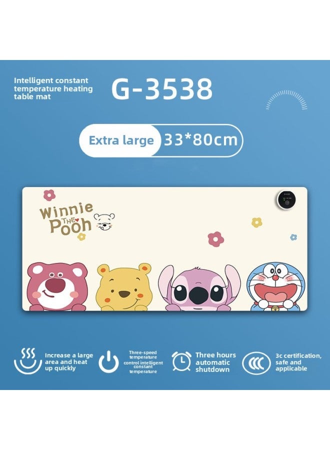 Heating Mouse Pad Office Shortcut Key Large Heating Warm Table Pad Student Writing Heating Pad Gift Wholesale-Color:330*800mm-Pattern:G-3538 Heating Pad - Image 1