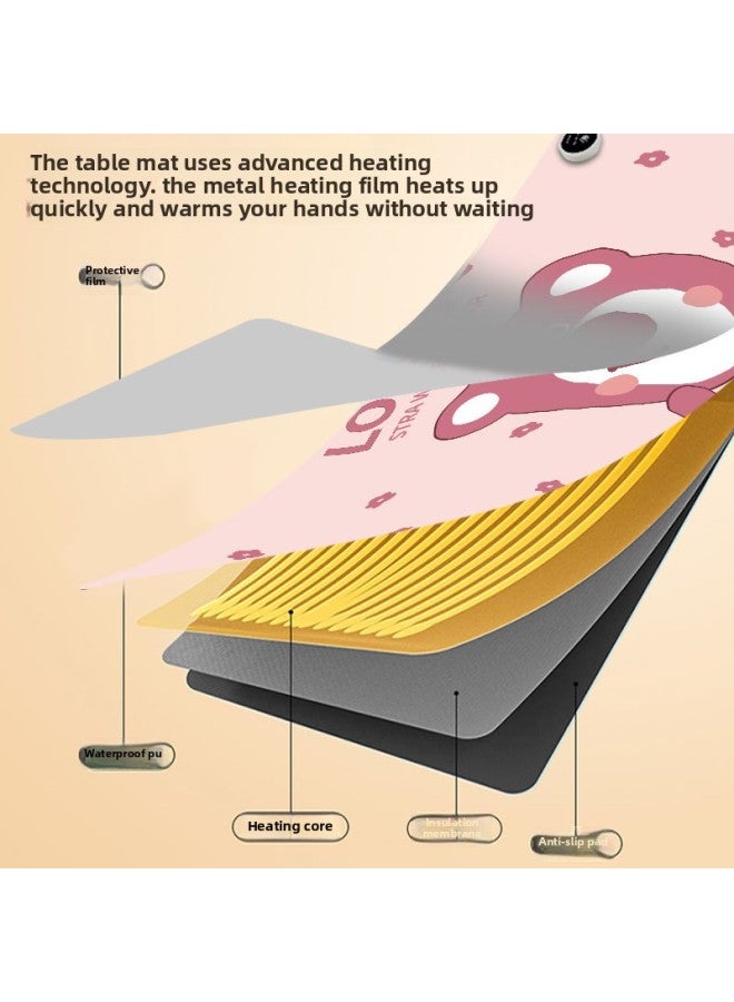 Heating Mouse Pad Office Shortcut Key Large Heating Warm Table Pad Student Writing Heating Pad Gift Wholesale-Color:330*800mm-Pattern:G-3538 Heating Pad - Image 4