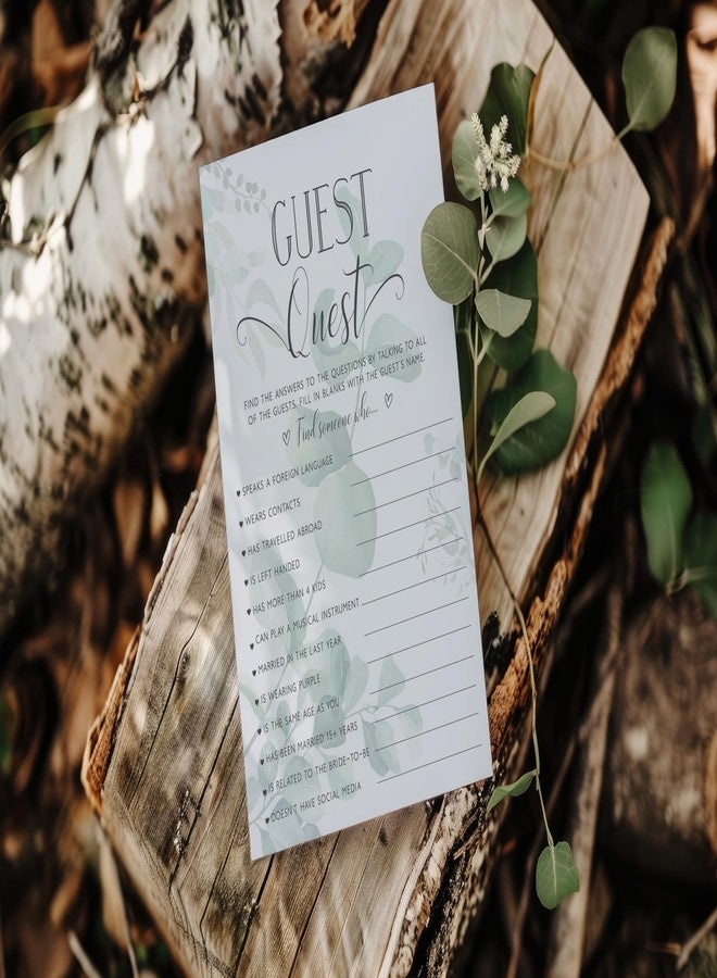 Your Main Event Prints Wedding Bridal Shower Games, Whimsical Eucalyptus, 4 Game Bundle With 25 Each - Image 3