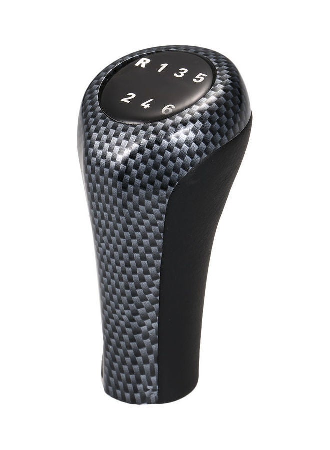 NIBEMINENT 6 Speed Carbon Fiber Gear Shifter Knob Stick Head Lever Handle - Image 1
