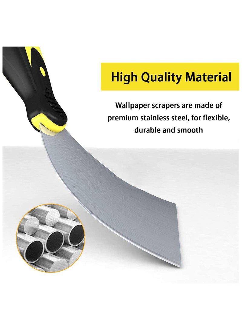 sokany 4 Pack Wallpaper Scrapers, 3.8cm, 7.5cm, 10cm, 12.5cm Wide Putty Knife Set, Metal Spackle Knives Paint Tools for Wallpaper/Decals/Drywall Finishing/Plaster Scraping  - Image 3