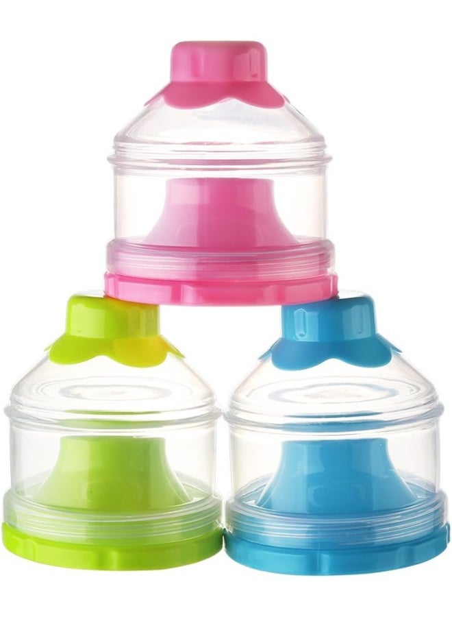 Accmor Baby Milk Powder Formula Dispenser, Non-Spill Stackable Snack Storage Container, BPA Free, 3 Feeds 1 pack AC8025 - Image 2