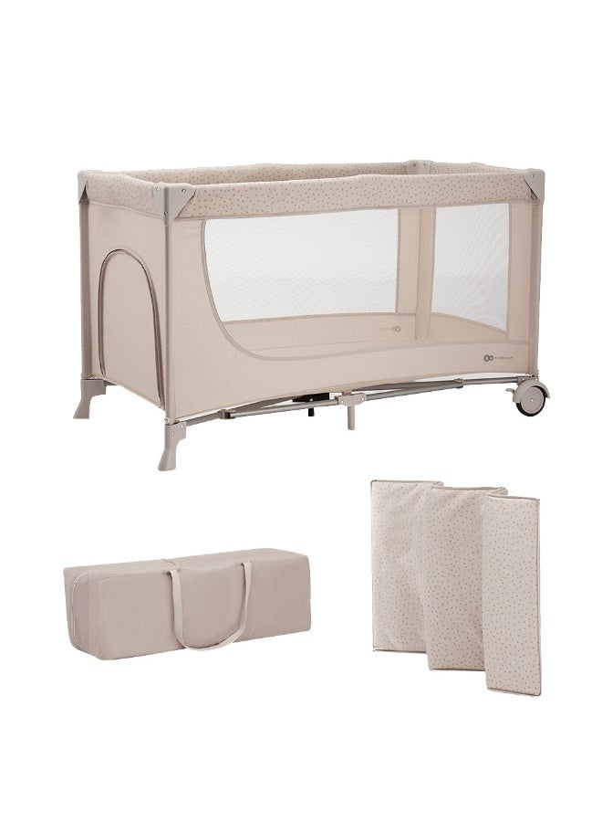 Kinderkraft Joy 2 Travel Cot With Accessories - Beige - Image 3