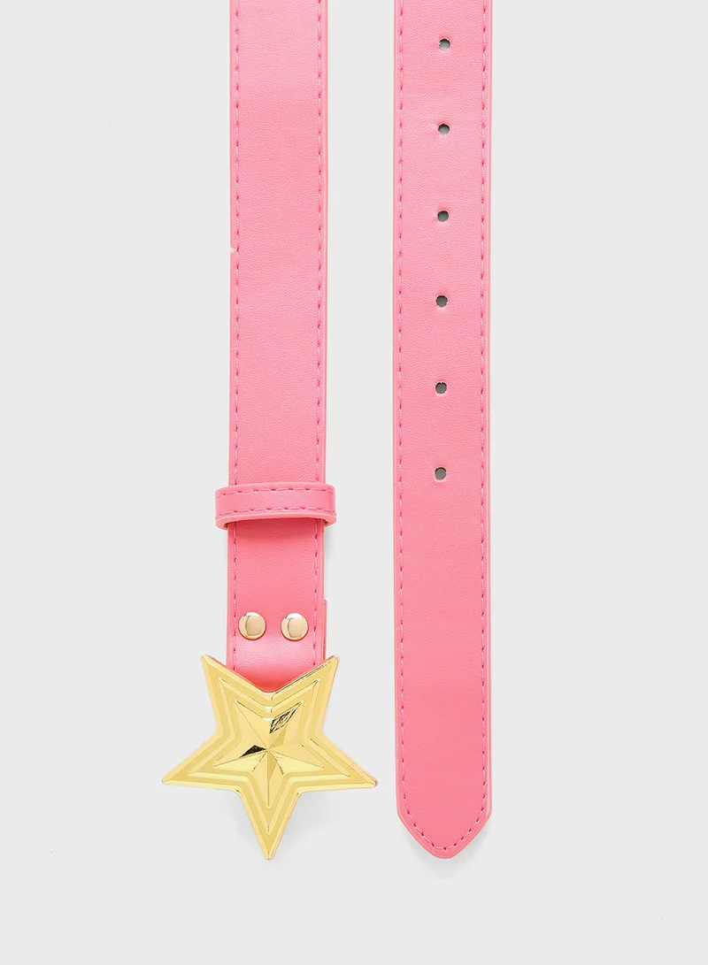 Ginger Star Buckle Detail Belt