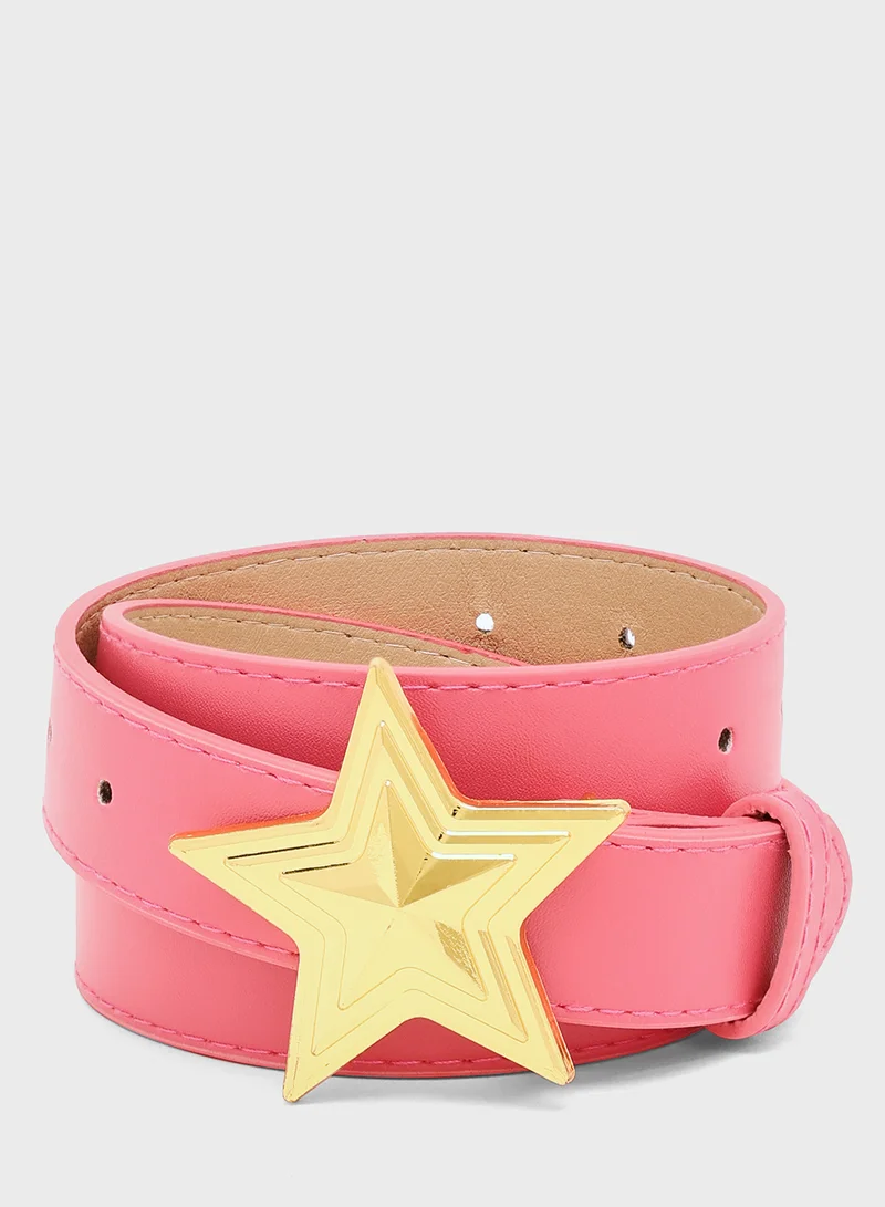 Ginger Star Buckle Detail Belt