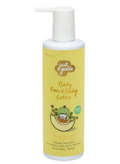 Just Gentle Organic Baby Moisturizing Lotion Melon - 97% Natural Ingredients, Hydrating Shea Butter & Aloe Vera, Suitable for Newborns, 200ml  - Image 1