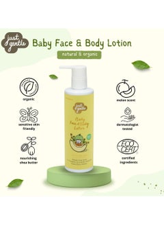 Just Gentle Organic Baby Moisturizing Lotion Melon - 97% Natural Ingredients, Hydrating Shea Butter & Aloe Vera, Suitable for Newborns, 200ml  - Image 3