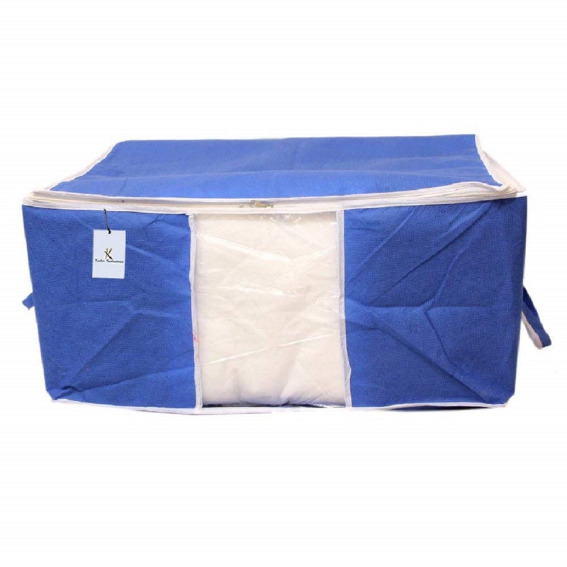 Kuber Industries Underbed Storage Bag Storage Organiser Blanket Cover Set of 4 Royal Blue Extra Large SizeCTKTC14147 - Image 2