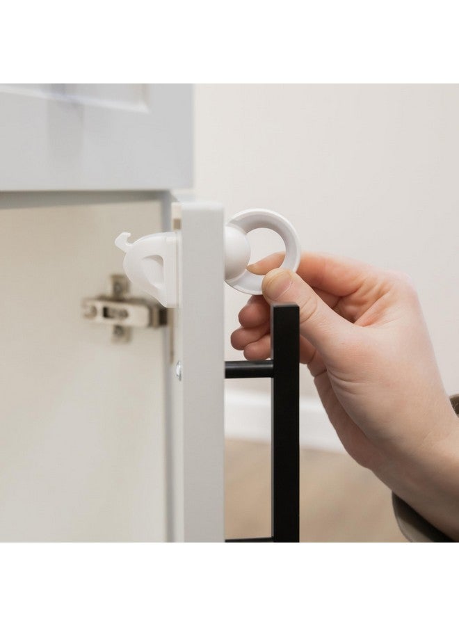Regalo Home Safety Magnetic Cabinet and Drawer Lock, Award-Winning Brand, 4-Pack, Includes 4 Magnetic Cabinet Locks, 1 Magnetic Key, Easy Install, 3M Adhesive, White - Image 1