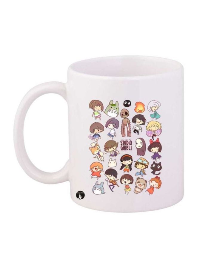 RYN Studio Ghibli Printed Coffee Mug White/Orange/Green