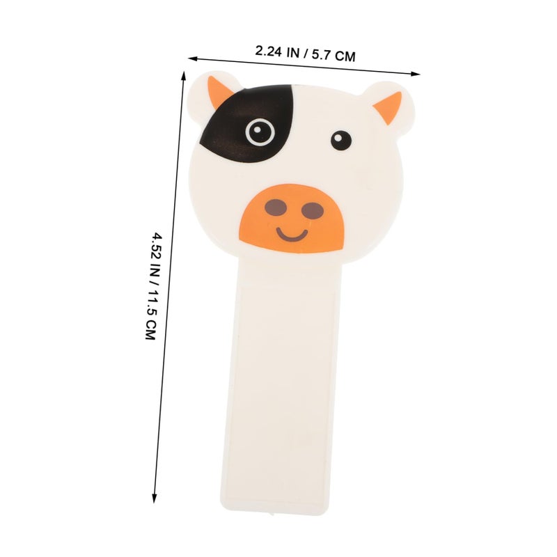 White Toilet Lid Lifter Handle 2 Pack Cute Cow Pattern Adhesive Tool for Bathroom - Image 3