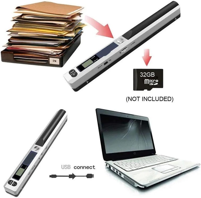 Document Camera, Handheld Scanner A4 Document Fast HD 900DPI USB Wireless for Work Study Photo Receipts Scan JPG/PDF Word/Excel for Live Demo, Distance(Blue) - Image 5
