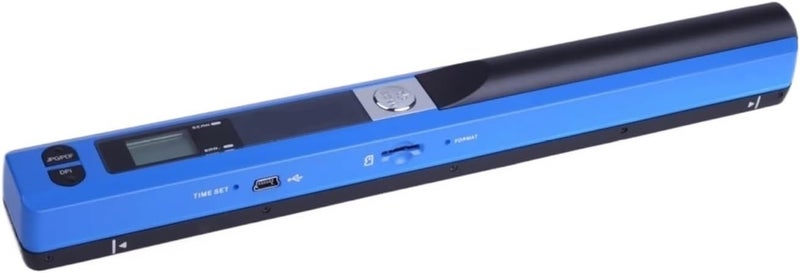 Document Camera, Handheld Scanner A4 Document Fast HD 900DPI USB Wireless for Work Study Photo Receipts Scan JPG/PDF Word/Excel for Live Demo, Distance(Blue) - Image 1