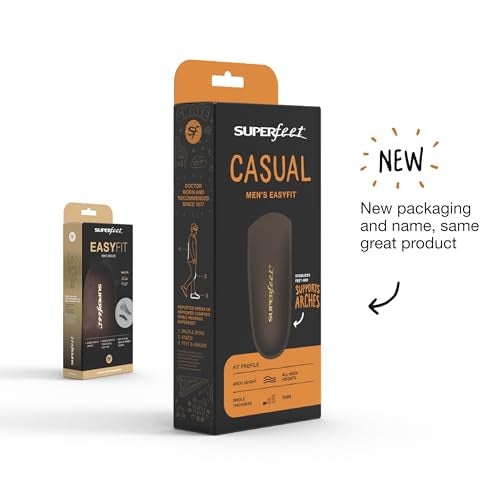Superfeet Casual Men's Easyfit Insoles - Comfort Shoe Inserts for Men - Anti-Fatigue Orthotic Insoles for Dress Shoes - Professional Grade - Size 13.5-15 Men - Image 2