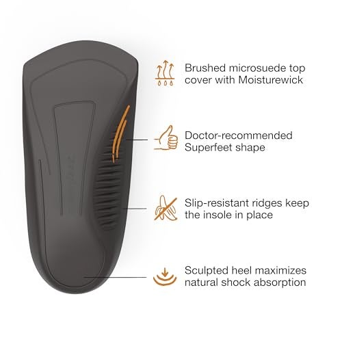 Superfeet Casual Men's Easyfit Insoles - Comfort Shoe Inserts for Men - Anti-Fatigue Orthotic Insoles for Dress Shoes - Professional Grade - Size 13.5-15 Men - Image 4