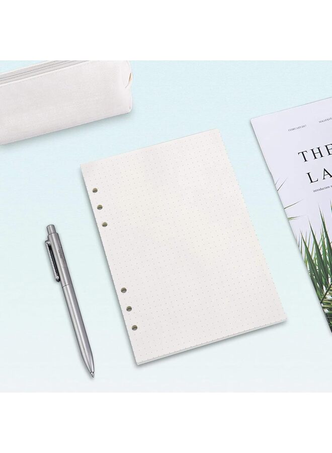 Generic 90 Sheets Refill Paper A5 Refill Paper Notebook Refills 100GSM Diary Refill 180 Pages Lined Paper 6 Ring Binder Leaf Paper for Notebook and Diary (DOTTED)  - Image 5