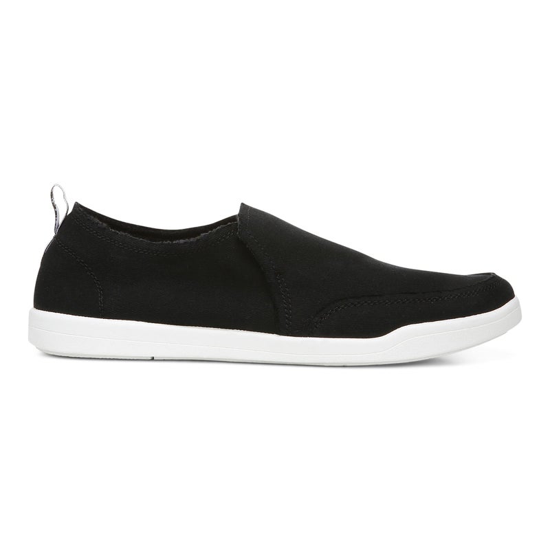 Vionic Women's Malibu Slip-ons Sneakers, Black Canvas, 6.5 - Image 4