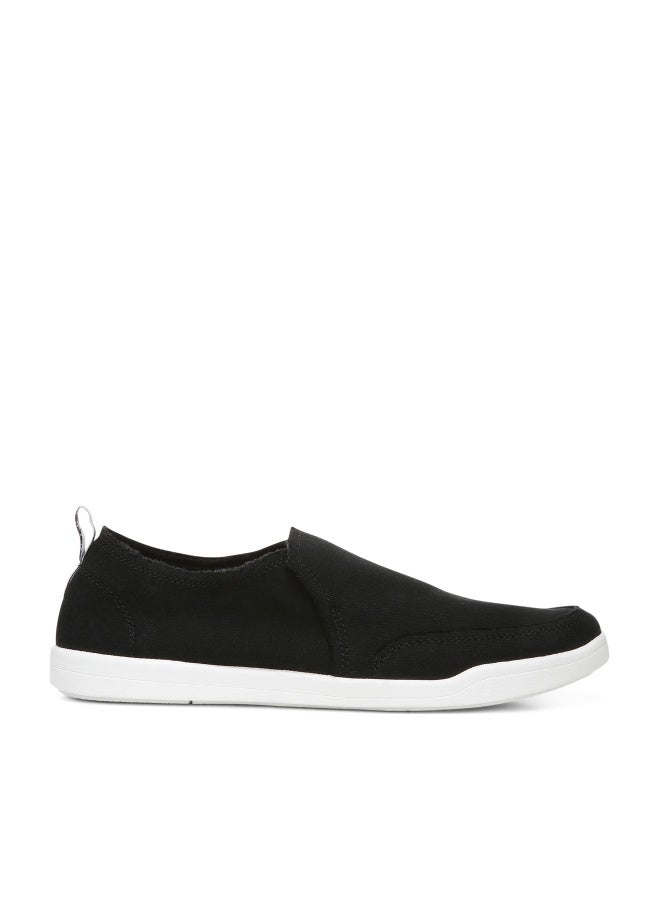 Vionic Women's Malibu Slip-ons Sneakers, Black Canvas, 6.5 - Image 1