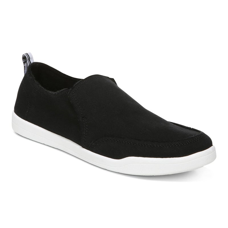 Vionic Women's Malibu Slip-ons Sneakers, Black Canvas, 6.5 - Image 2