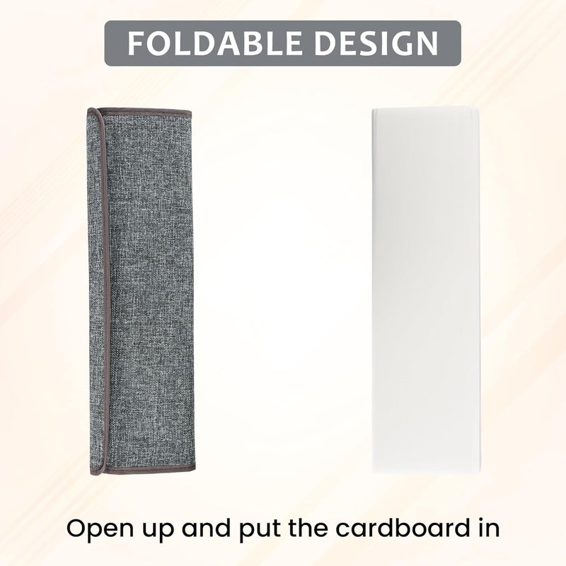 Kuber Industries Kuber Industries Pack of 3 Foldable Multicompartment Socks Organizer for Wardrobe with Transparent Lid Cloth Organizer for Storage Tie Socks Organisers Storage Box for Closet LJ16GRY Grey  - Image 4