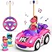 Elovien Remote Control Car for Toddlers 13 RC Race Toys for 3 Year Old Girl Radio Controlled Car with Lights Music Toys for Ages 24 Girls Birthday Gift for Toddlers Baby Girls Pink - Image 2