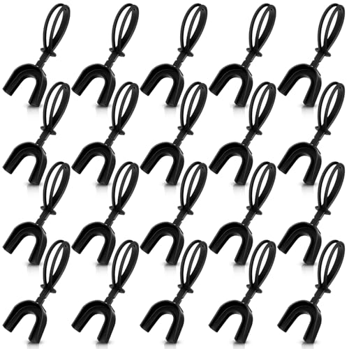 Dunzy 20 Pcs Football Mouth Guards with Strap Bulk Sports Mouthguard Bulk Football Mouthpiece Mouth Protector for Wrestling Boxing Lacrosse Hockey TaekwondoBlackYouth - Image 1