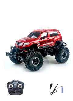 LB 1:14 Scale RC Monster Truck - Off-Road RC Crawler Truck with Rechargeable Battery and LED Lights 