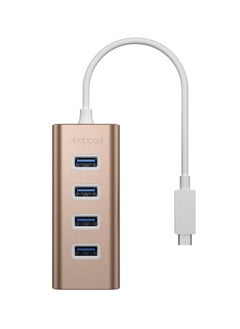 NIBEMINENT 4-Port USB Hub Rose Gold/White  - Image 1