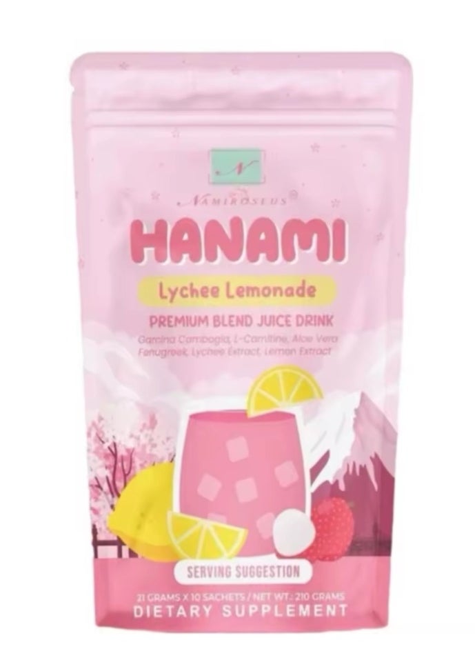 NAMIROSEUS HANAMI LYCHEE LEMONADE PREMIUM BLEND JUICE DRINK 