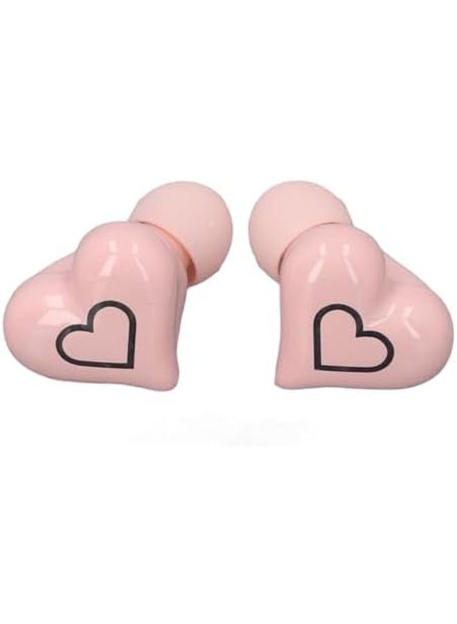 Pink Heart Shaped Earbuds with Hifi Stereo Sound Lightweight for Sport and Business USB C Charging Case - Image 5
