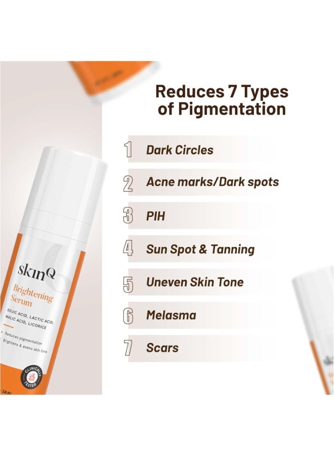 SkinQ Brightening Serum for Men & Women with Licorice & Lactic Acid 30ml | Face Elixir for Tan, Pigmentation & Dark Spots | Exfoliates, Brightens & Softens Skin | Helps Repair & Heal Sun-Damaged Skin - Image 4