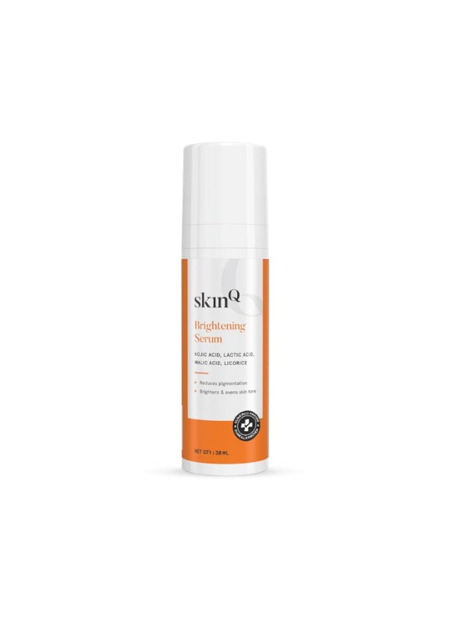 SkinQ Brightening Serum for Men & Women with Licorice & Lactic Acid 30ml | Face Elixir for Tan, Pigmentation & Dark Spots | Exfoliates, Brightens & Softens Skin | Helps Repair & Heal Sun-Damaged Skin - Image 1