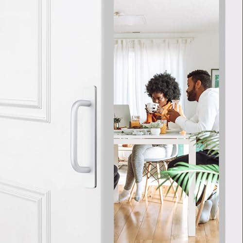 Ravinte Decor 2 Pack Adhesive Handles Self Stick Instant Cabinet Handles 5.83" Stick on Cabinet Handles Drawer Push Pull Handles Helper Sliding Screen Door Handles for Sliding Closet Window Wardrobe - Silver - Image 5