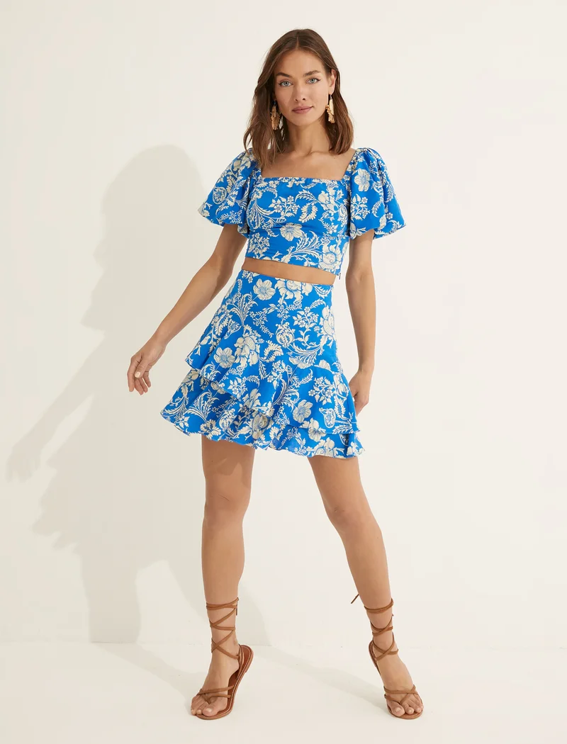 Koton Melis Ağazat X Koton - Frilled Mini Skirt