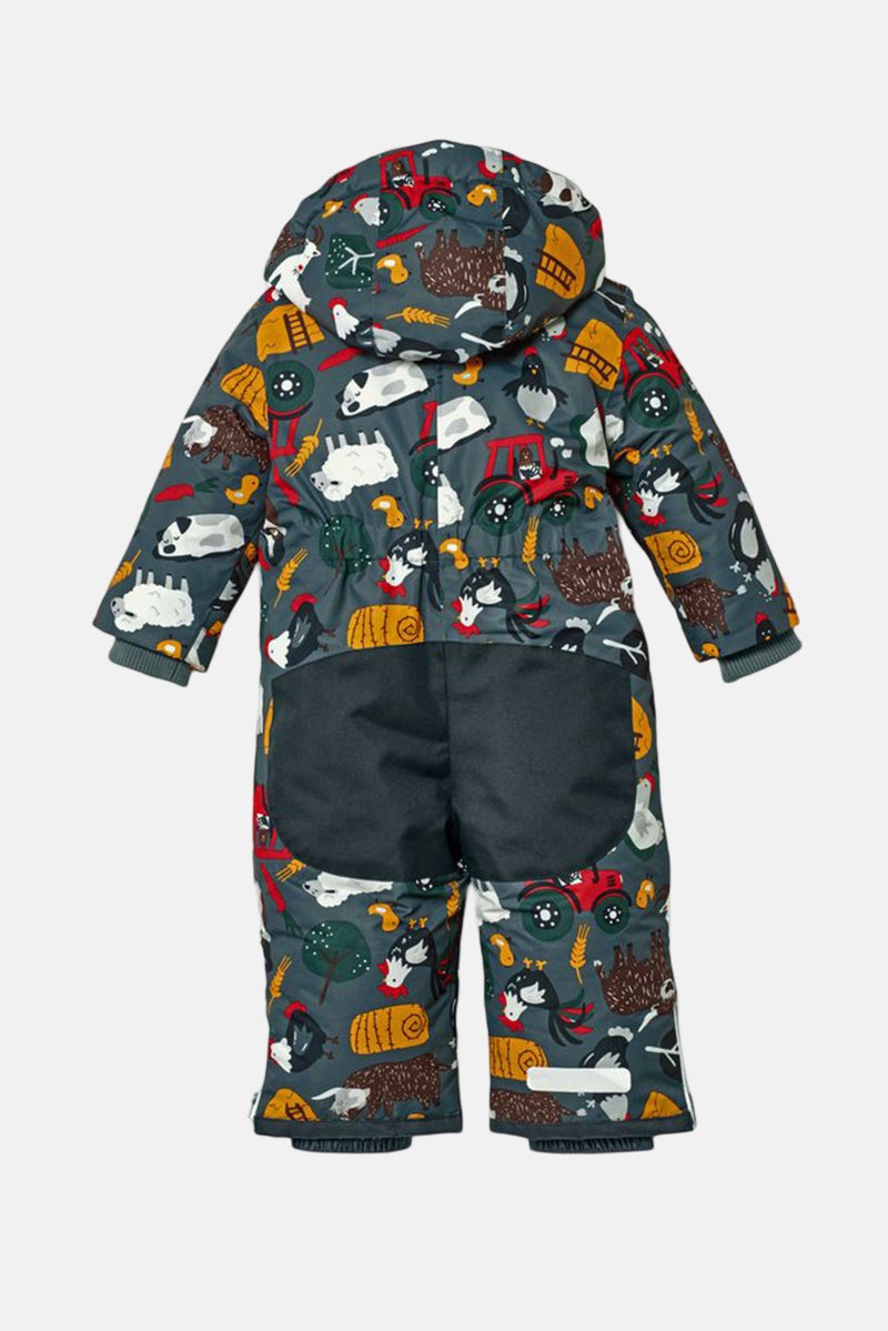 Tchibo Toddler Boy All Over Printed Hooded Bodysuits, Grey Combo - Image 2