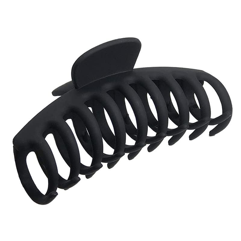 FAMEZA �1 pcs Big Claw Clips, 4.3? Matte Large Hair Claw Clips Non-Slip Ponytail Jaw Barrette Strong Hold Banana Jumbo Claw Clips for women Long Thick Hair(Single piece)(black) - Image 2