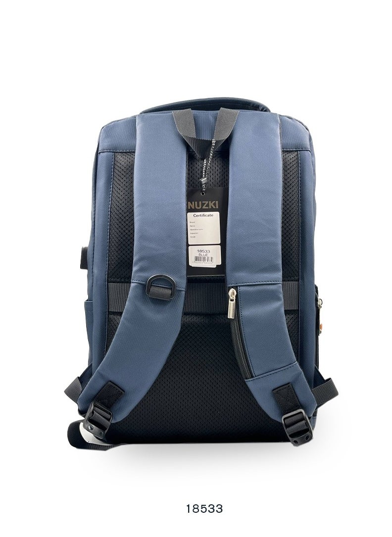 nuzki Premium Laptop Backpack for Men & Women - Business Travel Backpack with USB Charging Port - College School Computer Backpack Fits Laptop Notebook up to 18 INCH"  - Image 3