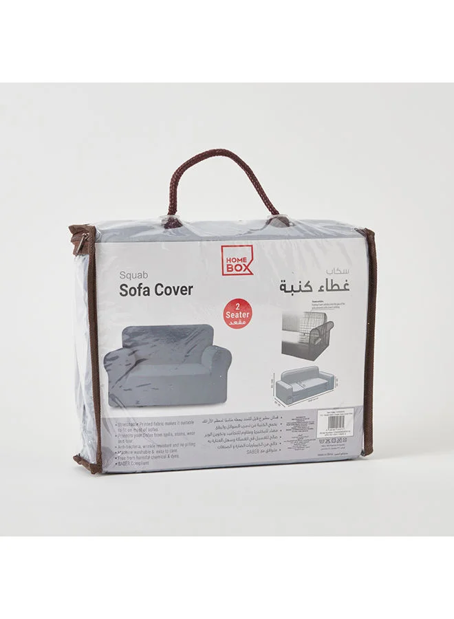 Home Box Squab Solid 2-Seater Sofa Cover 90 x 100 cm