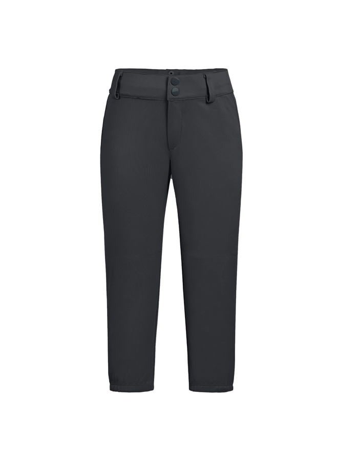 QBK 3T-13Years Girls' Softball Pants Kids' Youth Boys' Baseball Practice Pant Toddler tee Ball Pants, Black, 3T - Image 2