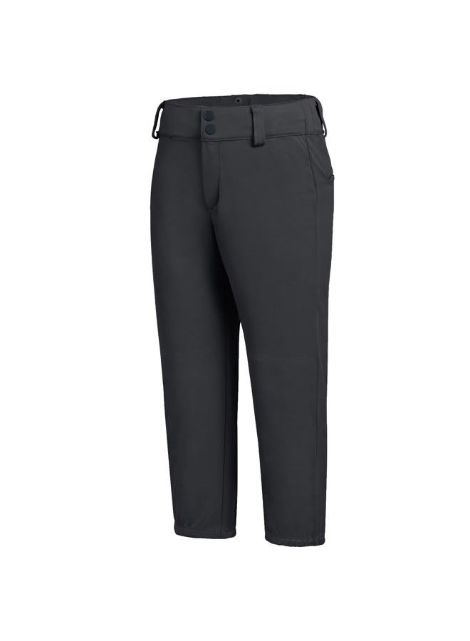 QBK 3T-13Years Girls' Softball Pants Kids' Youth Boys' Baseball Practice Pant Toddler tee Ball Pants, Black, 3T - Image 5