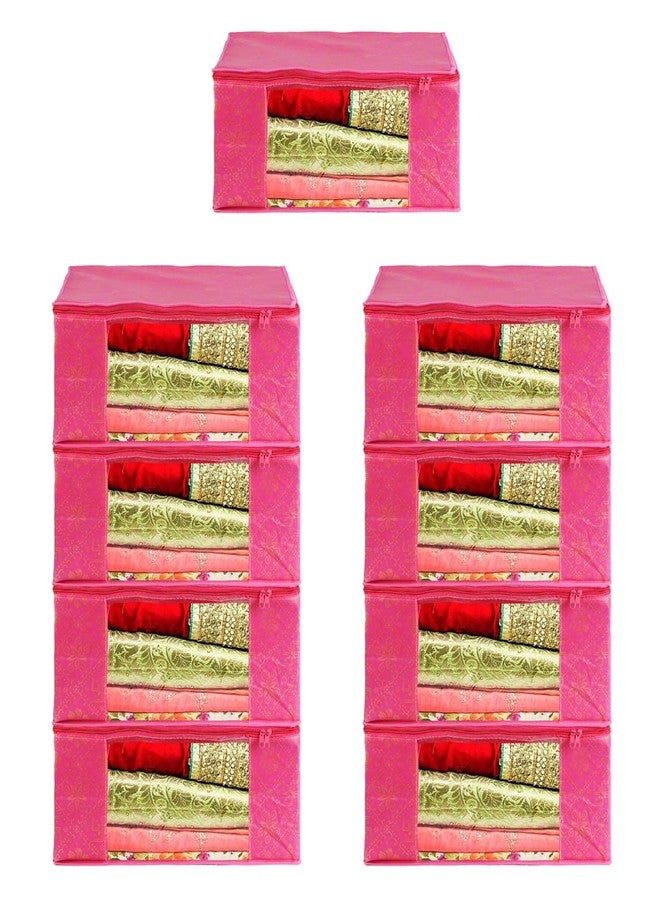 SHAPING FABRIC Garment Cover Non-Woven 90 GSM with Transparent Window & Double Metal Zipper - Pack of 9 | Dustproof Clothes Storage Bag for Sarees, Suits, Jackets, Shirts SBXLRL152493517524148525882 - Image 1