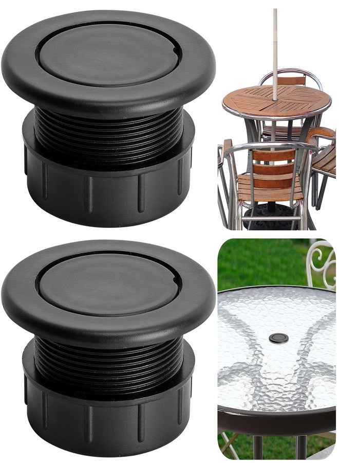 DECOHS 2 Pcs 2 Inch Parasol Umbrella Hole Ring Plug and Cap Set, Thicker Patio Table Hole Cover Insert, Deck Table Umbrella Holes Plug Replacement Parts for Outdoor Patio Table Garden Yard - Image 1