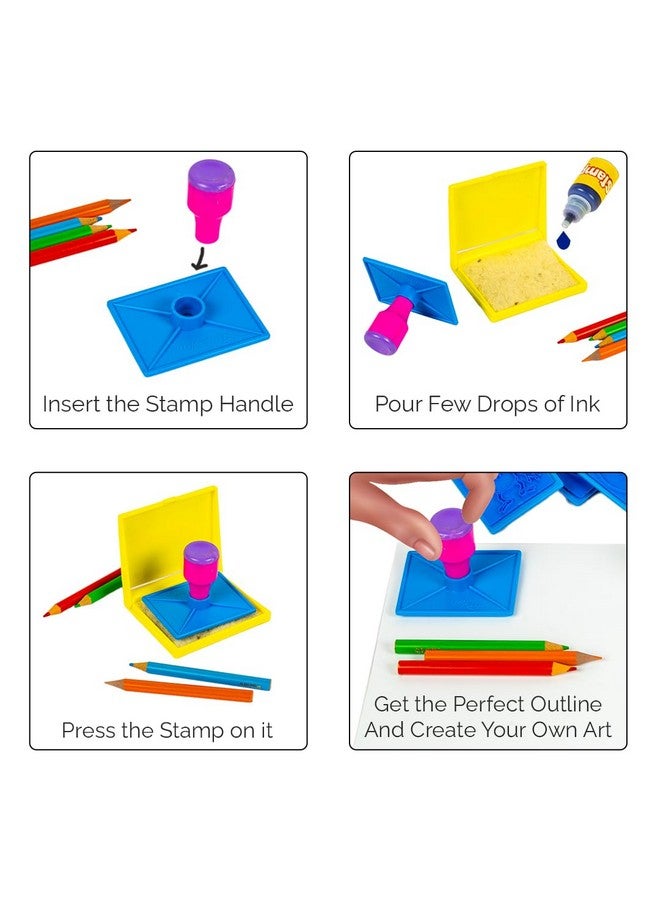 راتاناز مجموعة ختم وتلوين من Ratna's Stamp Art Space لكبار السن للأطفال من سن 4 سنوات فما فوق - Image 2