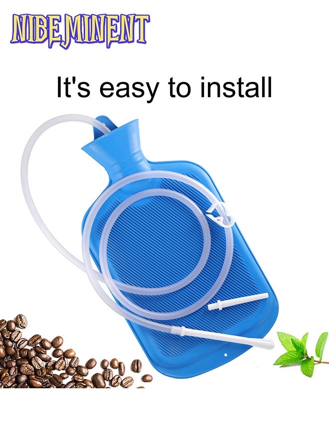 NIBEMINENT Non-Toxic Silicone  Bag Kit, Reusable, 5-Foot Hose, Unisex Shower  Kit, Includes Tubing, Clips, And Hooks. - Image 5