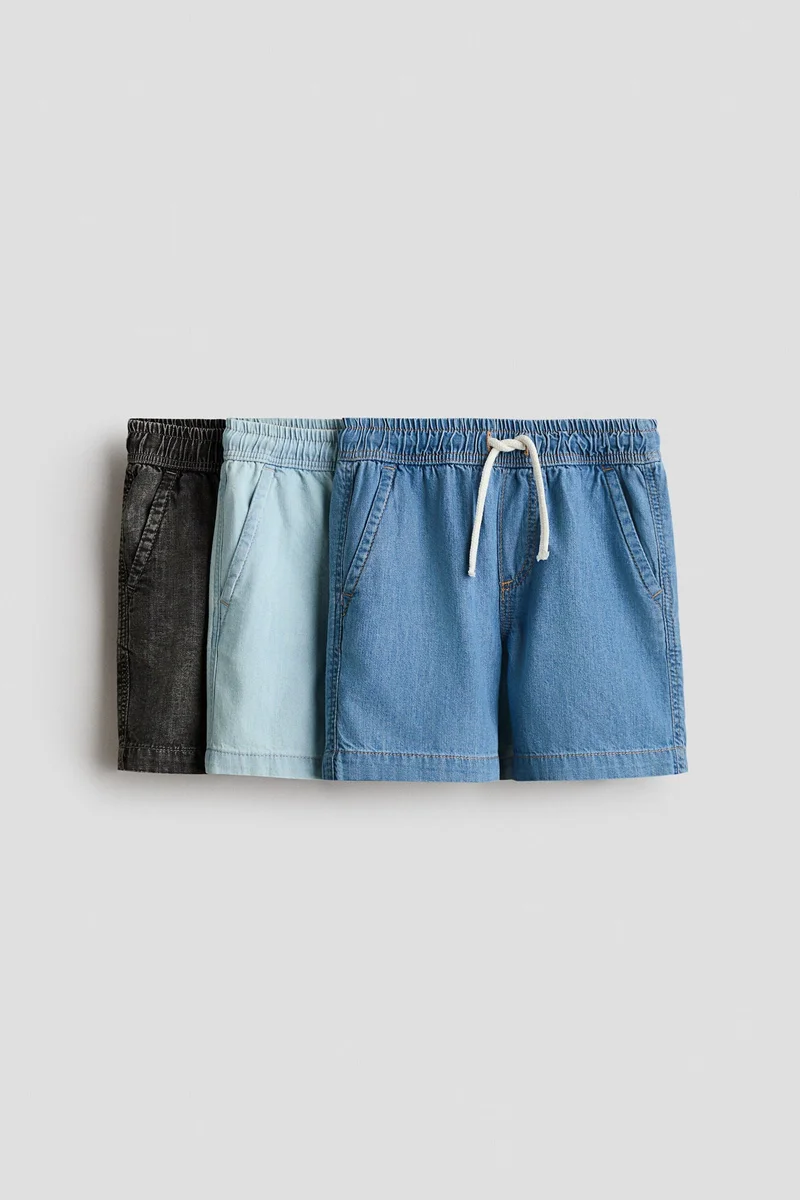 H&M 3-pack denim shorts