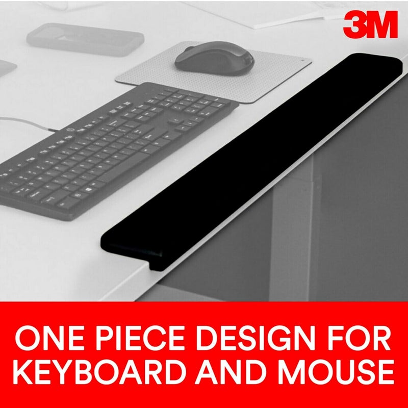 3M Gel Wrist Rest for Standing Desks, Wraps Around Edge of Desk for Comfort, Non-Slip Back Stays in Place (WR200B) - Image 4