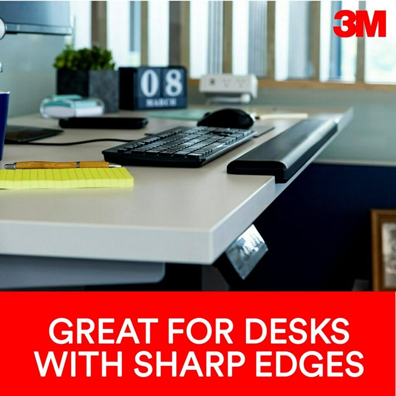 3M Gel Wrist Rest for Standing Desks, Wraps Around Edge of Desk for Comfort, Non-Slip Back Stays in Place (WR200B) - Image 5