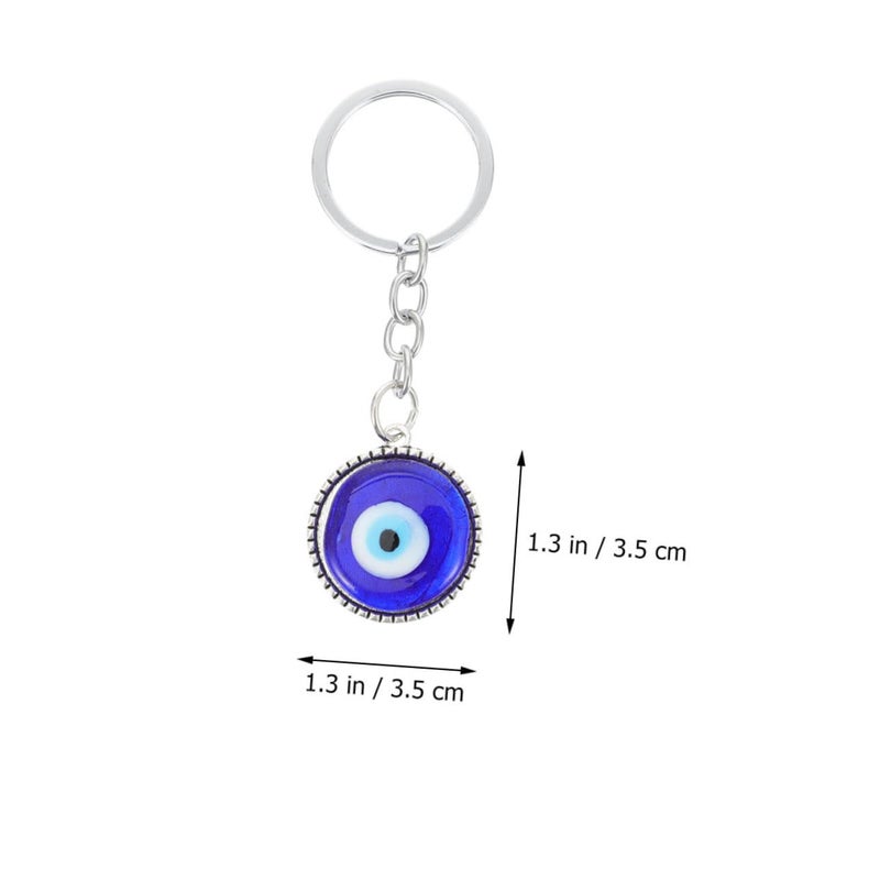 Blue Evil Eye Keychain Charm 3 Pcs Set Lightweight Pendant for Bags - Image 3